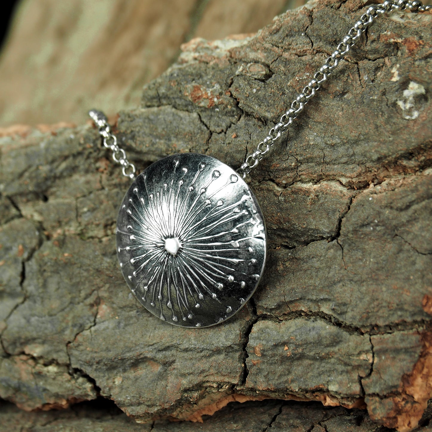 Halskette Pusteblume Löwenzahn Sterling Silber, 40130