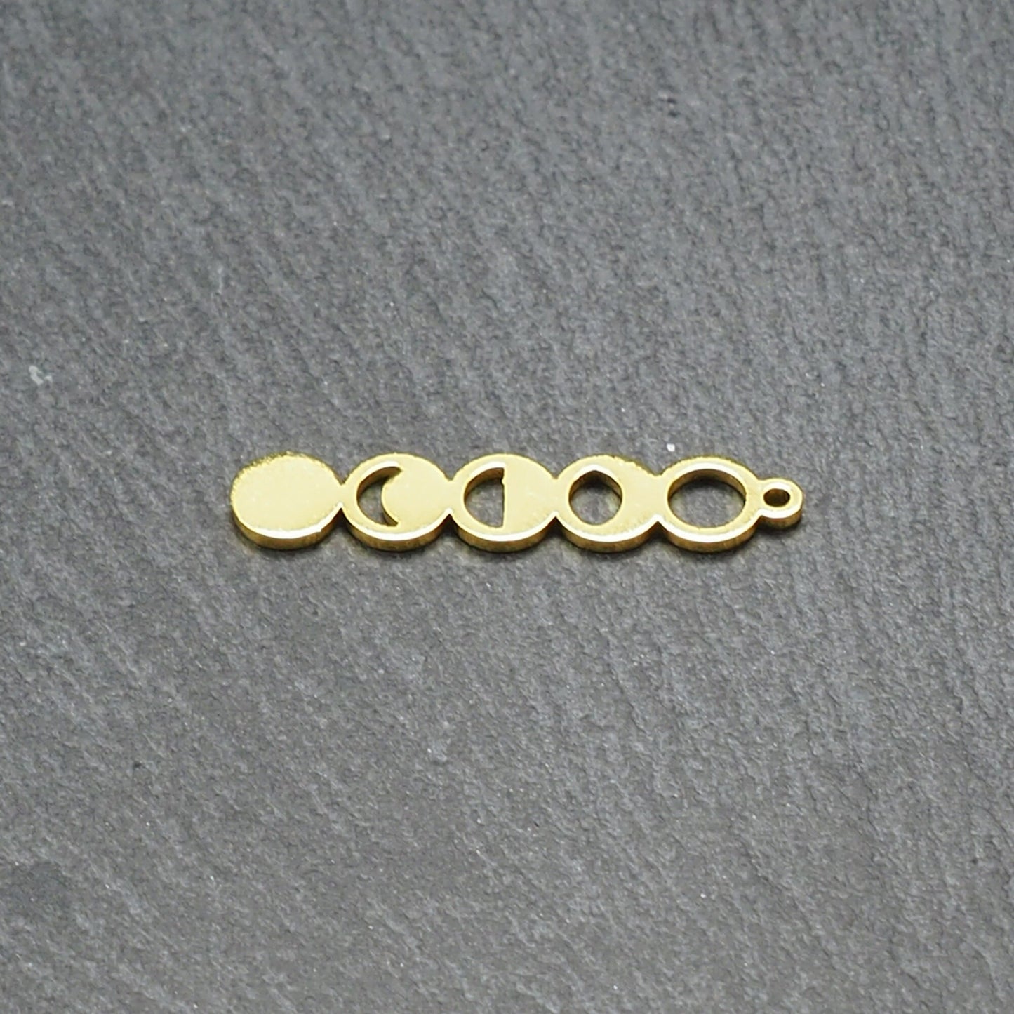 Anhänger Mondphasen, Edelstahl vergoldet, 10893