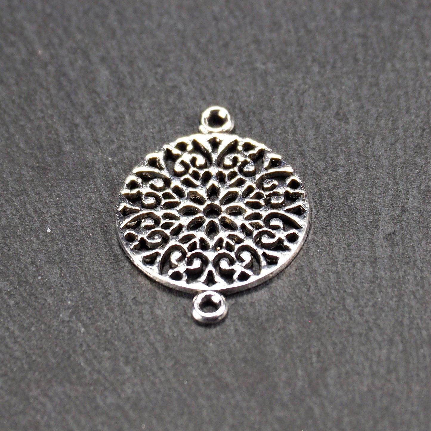 5 Verbinder Mandala, antik silberfarben, 11006