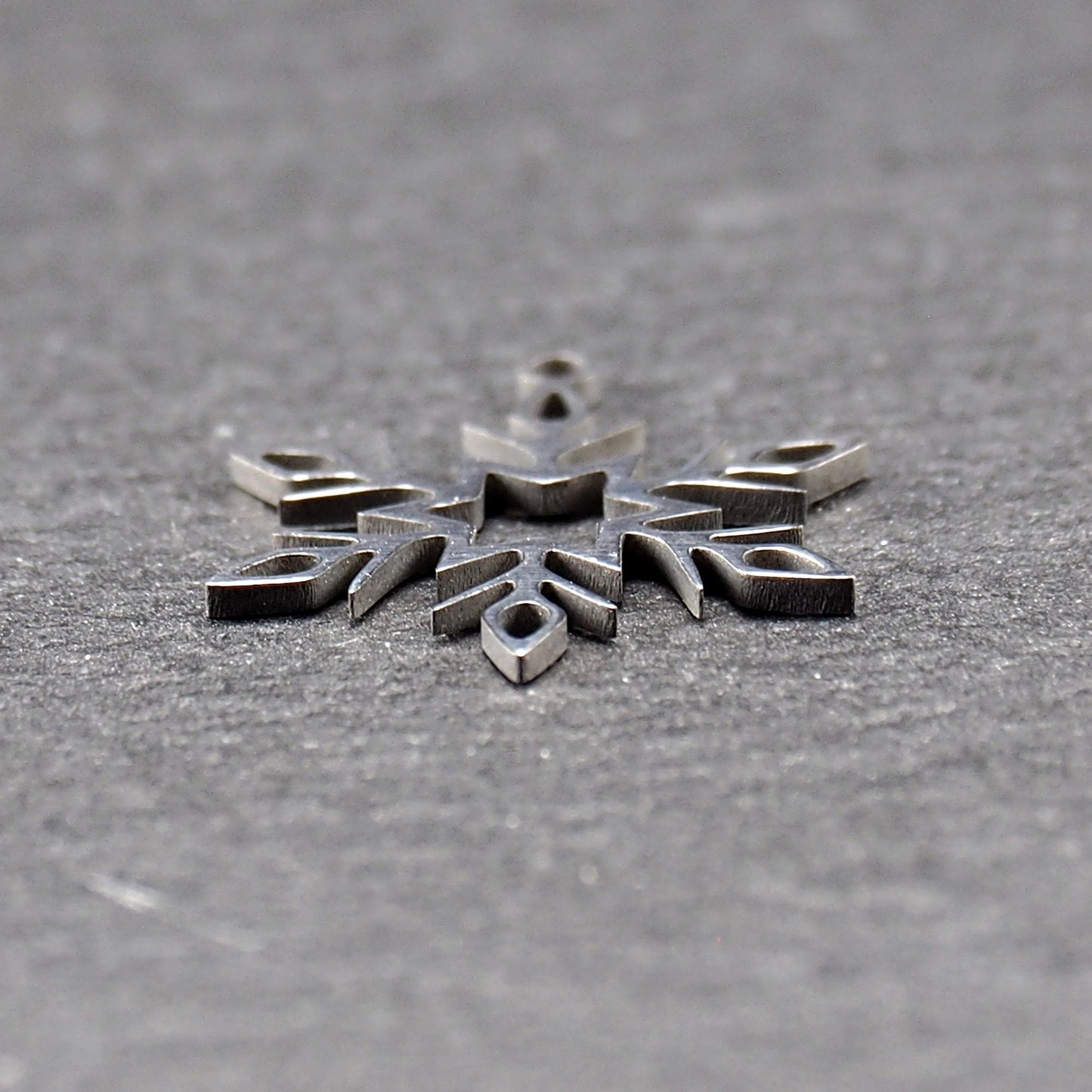 Anhänger Schneeflocke, Edelstahl 304, filigran, 11034