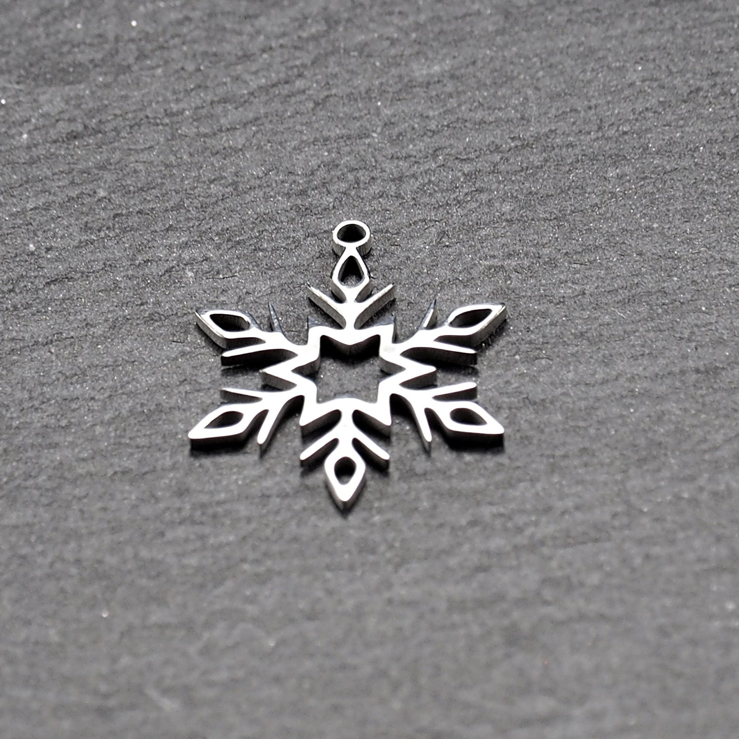Anhänger Schneeflocke, Edelstahl 304, filigran, 11034