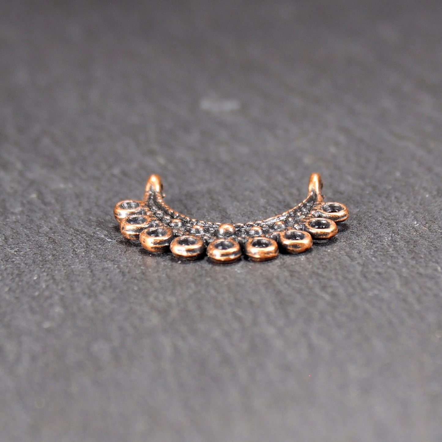 2 Verbinder Halbmond, antik kupferfarben, 11136