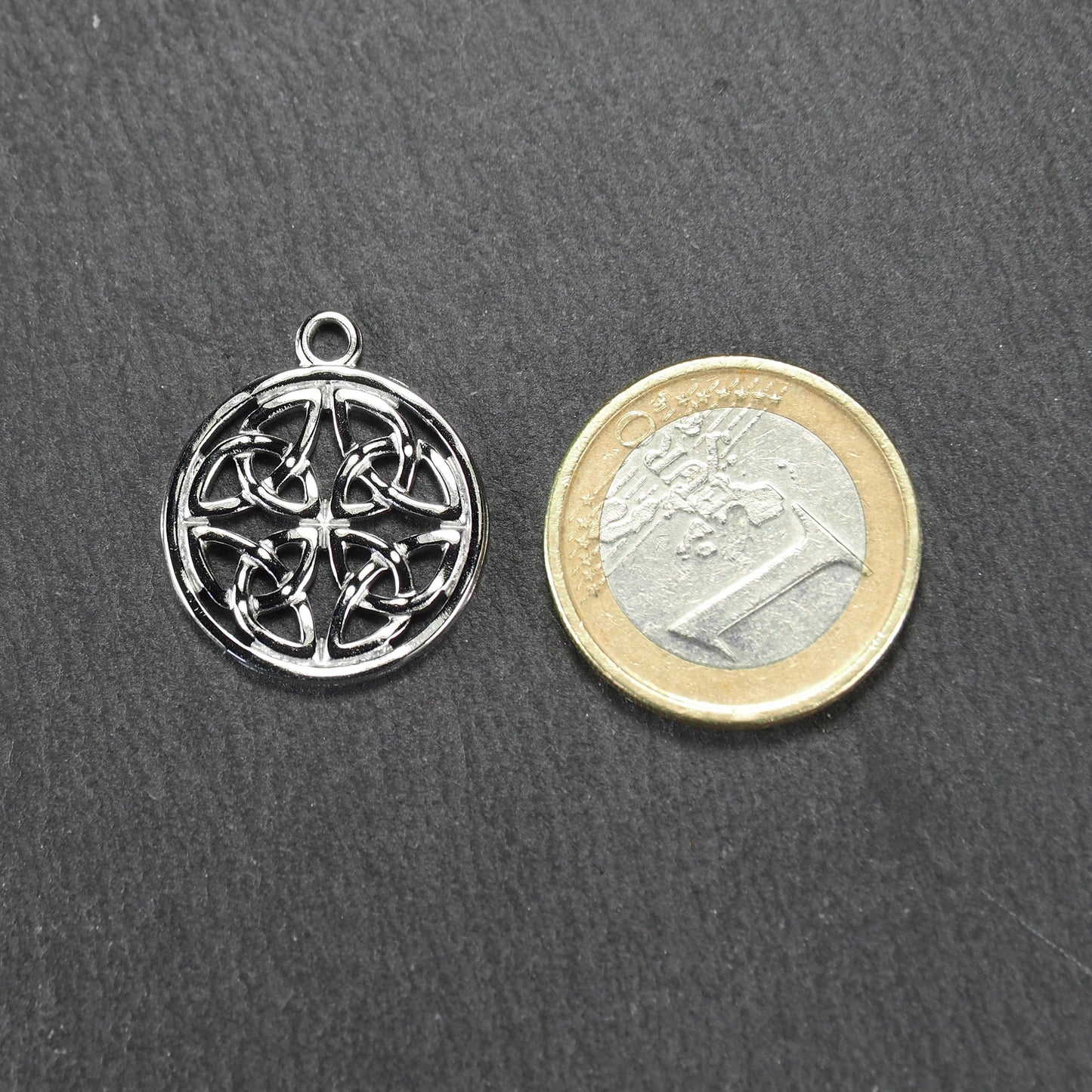 Anhänger keltischer Vierfach-Knoten, 304 Edelstahl, hochglanzpoliert, 11153