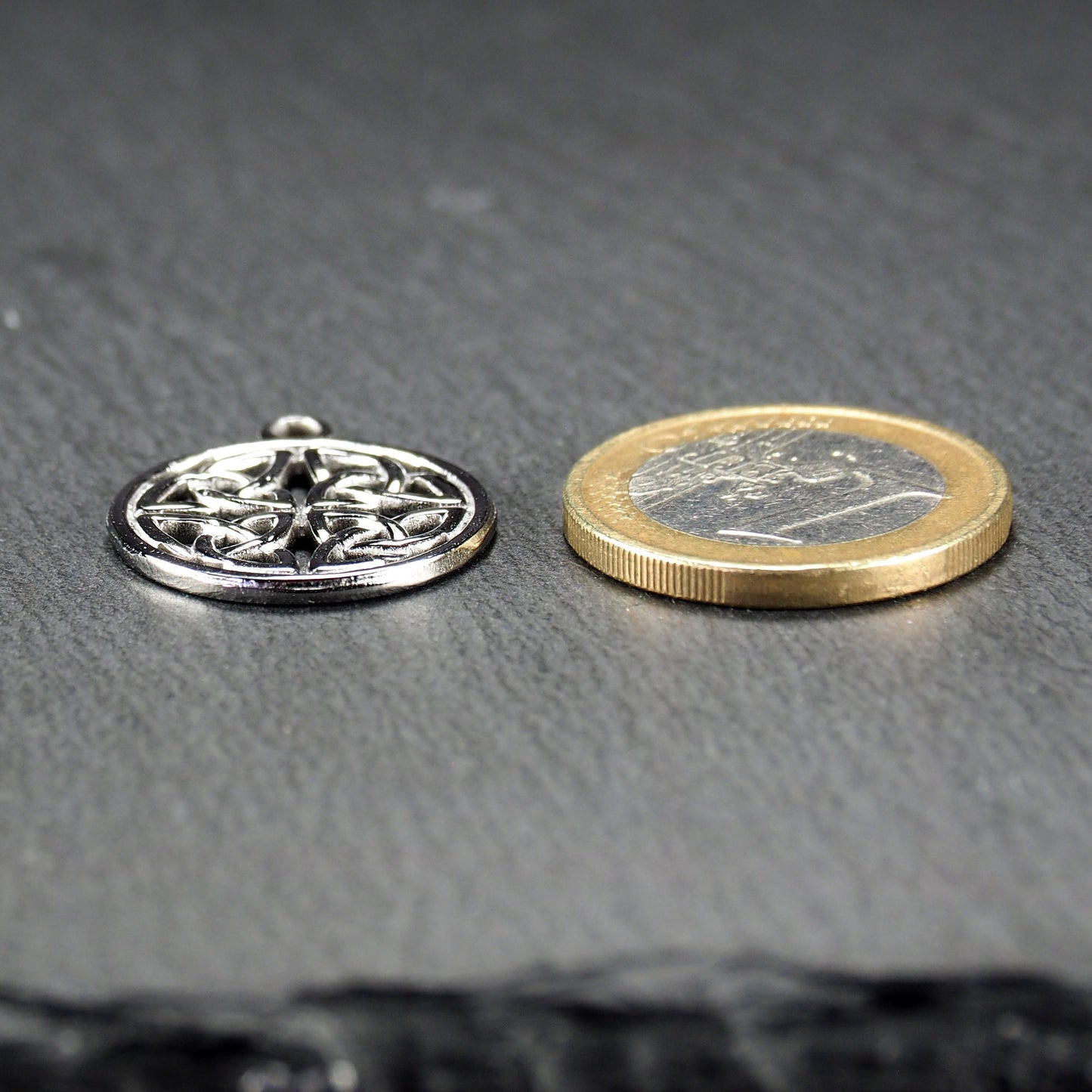 Anhänger keltischer Vierfach-Knoten, 304 Edelstahl, hochglanzpoliert, 11153