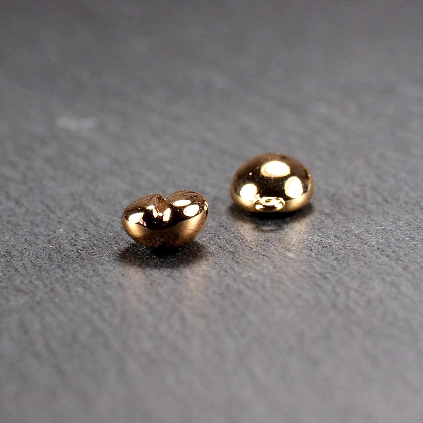 Anhänger Kaffeebohne, 18 Karat vergoldet, 3D-Design, 11221