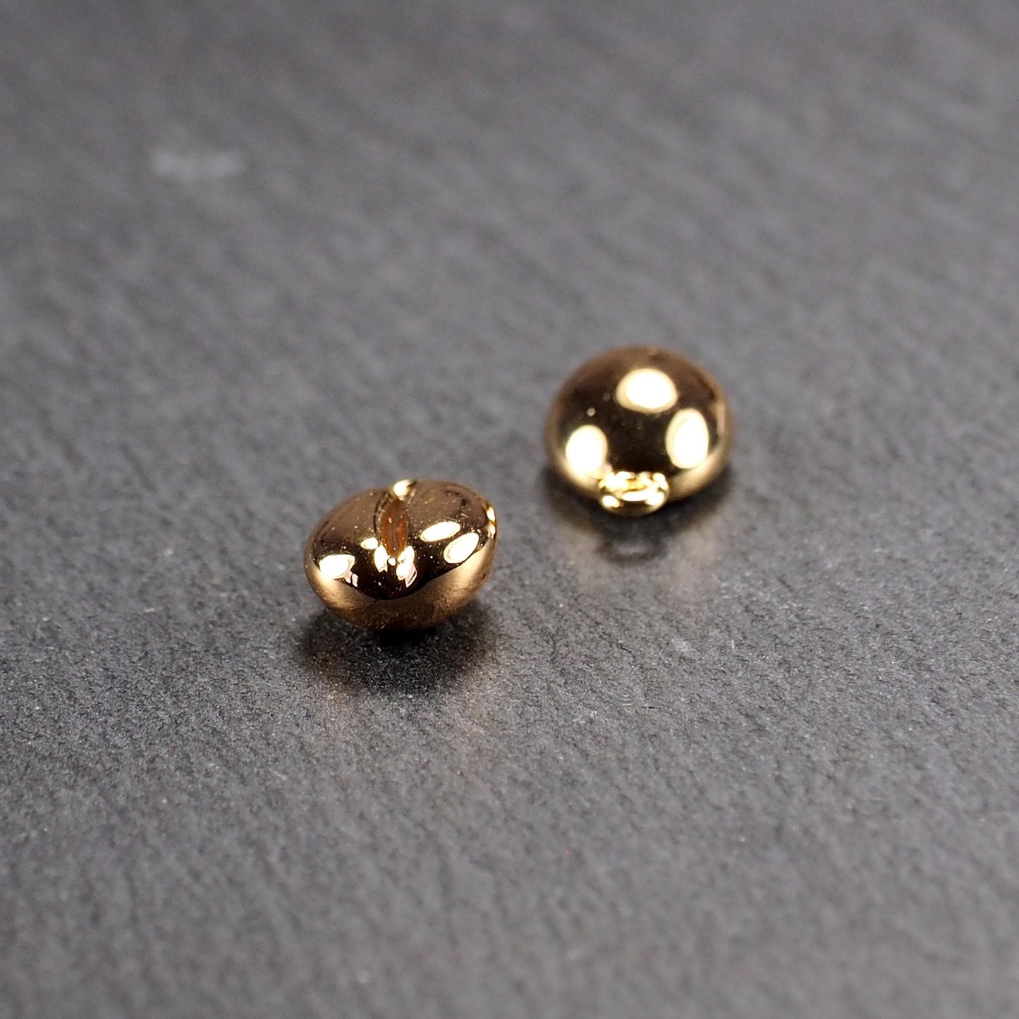 Anhänger Kaffeebohne, 18 Karat vergoldet, 3D-Design, 11221