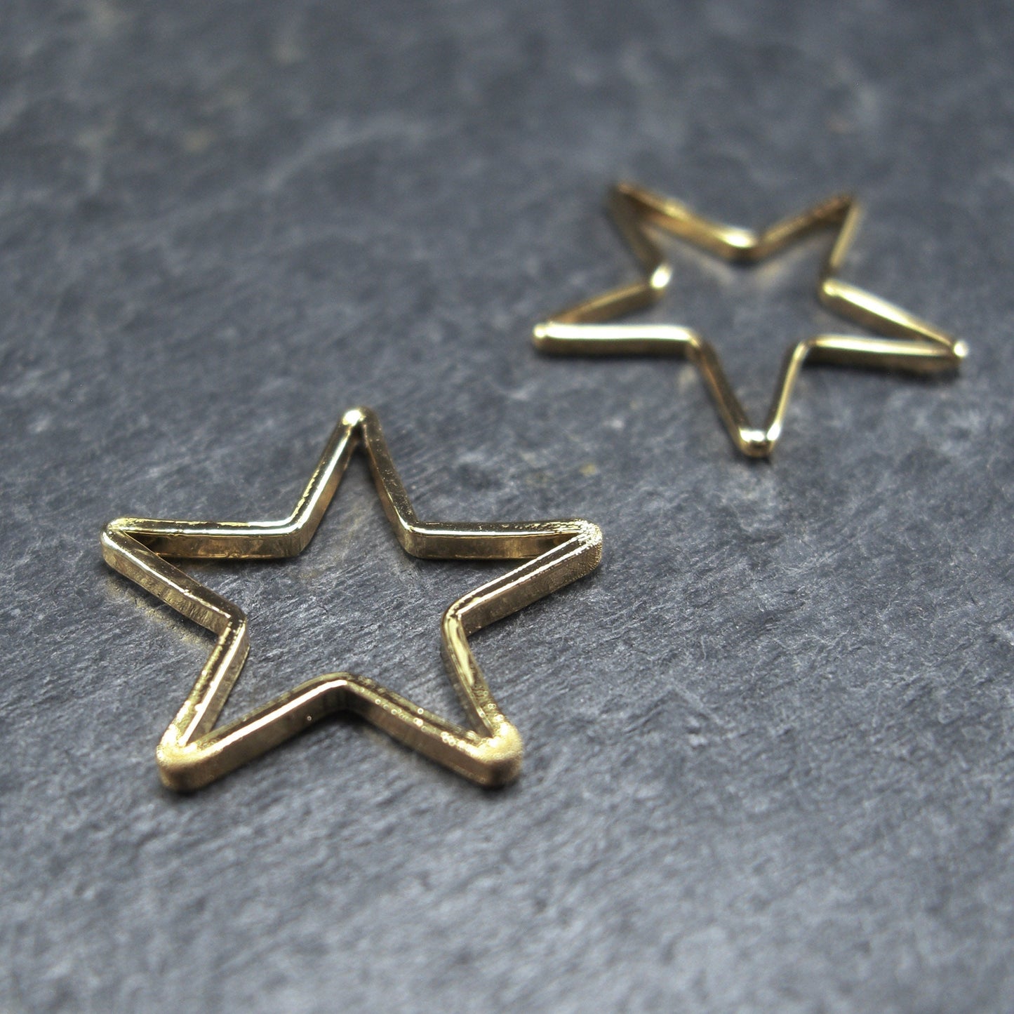5 Stern Verbinder, Anhänger, Messing, 24 Karat vergoldet, 10260