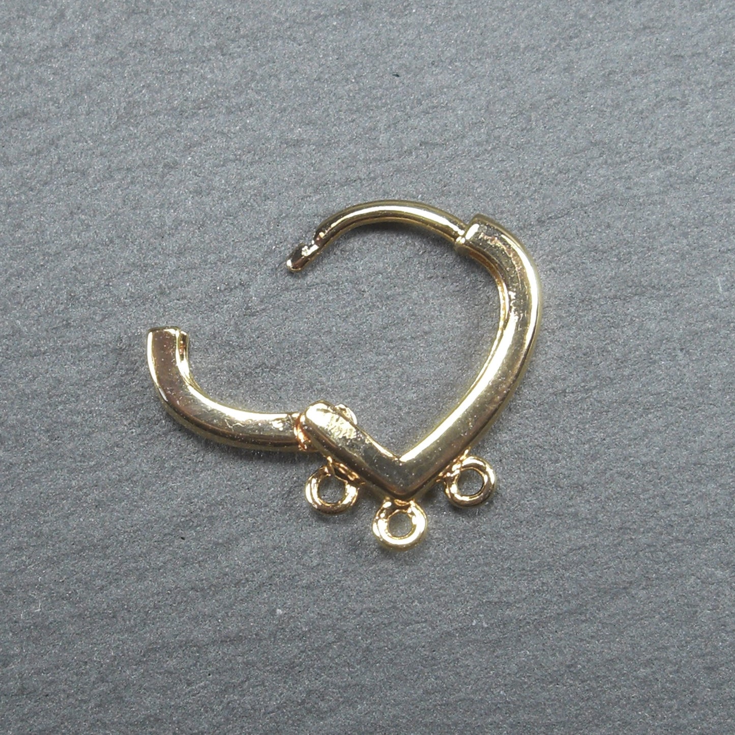 1 Paar Creolen, Huggies, Messing, 24 K vergoldet, 10429