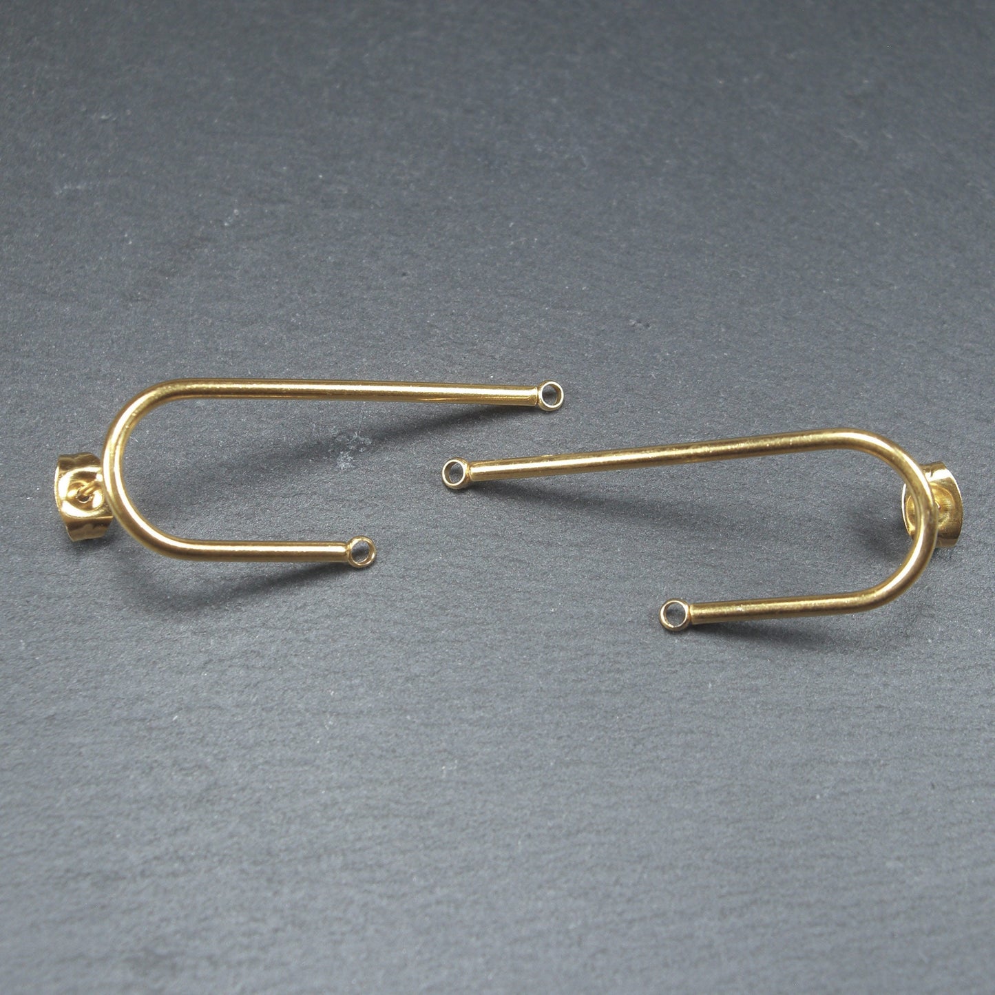 1 Paar Ohrstecker, bogenförmig, Edelstahl vergoldet, 10480