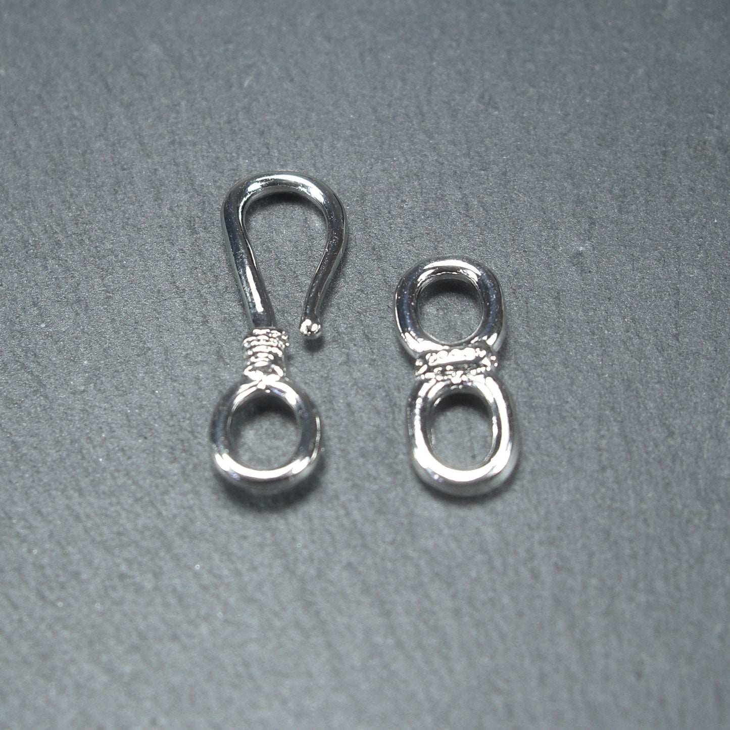 Haken Verschluss, 1 Satz für Armband, Halskette, Messing, platiniert, 10691