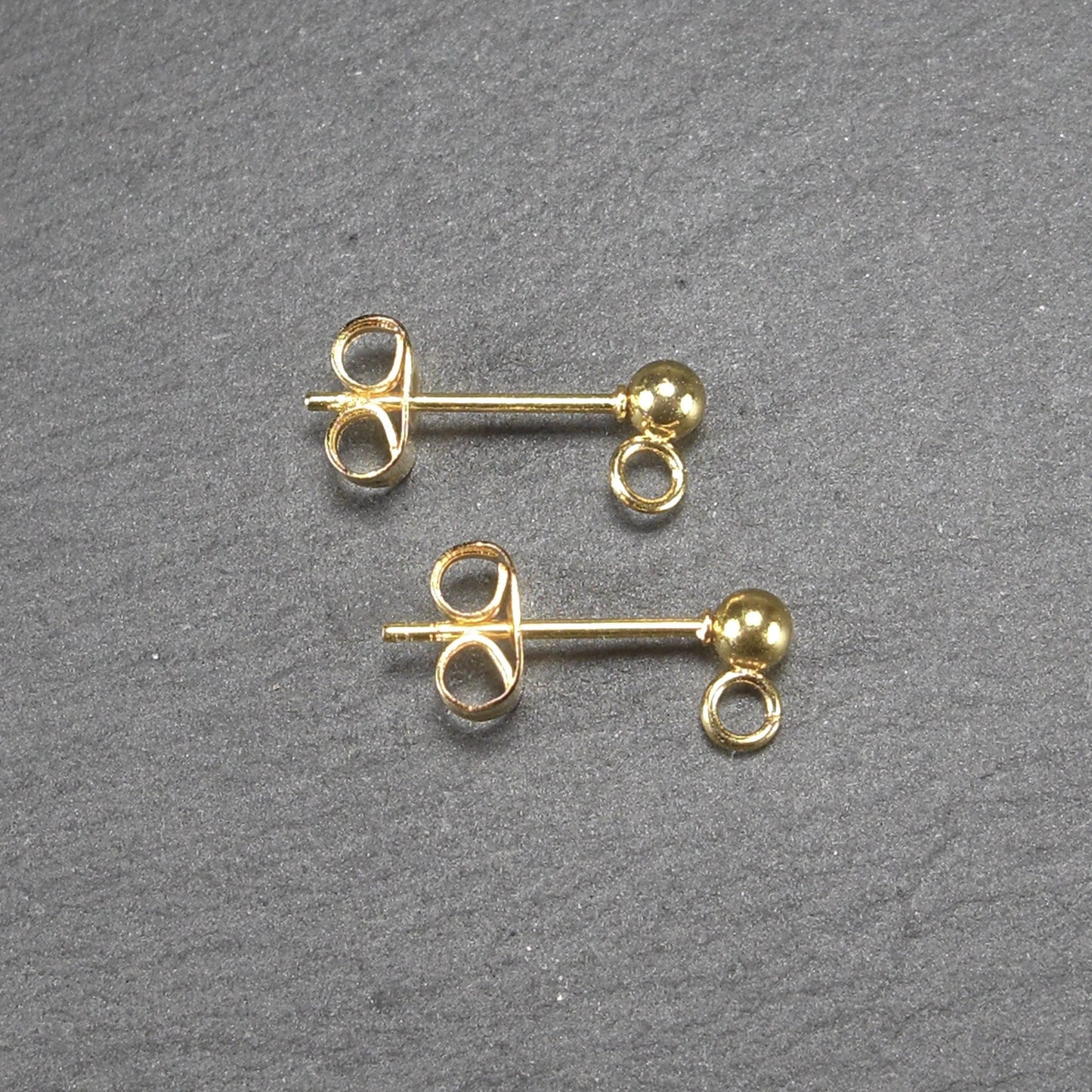 5 Paar Ohrstecker für Anhänger, chirurgischer Edelstahl, vergoldet, Brisuren, 10818