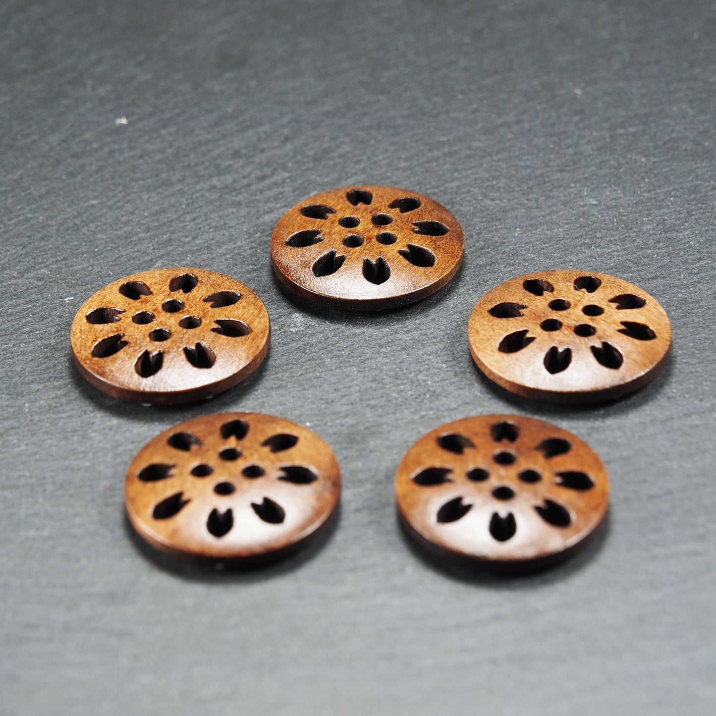 5 Knöpfe Holz, 25 mm, Holzknöpfe, Jackenknöpfe, Pullover, 10350