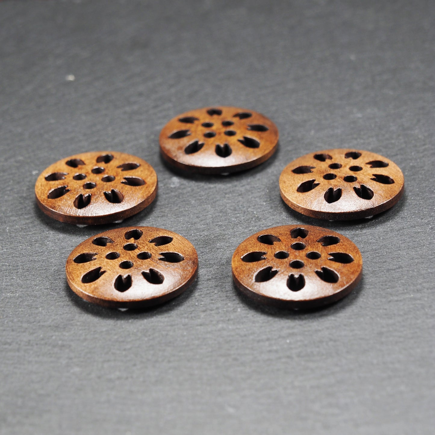 5 Knöpfe Holz, 25 mm, Holzknöpfe, Jackenknöpfe, Pullover, 10350