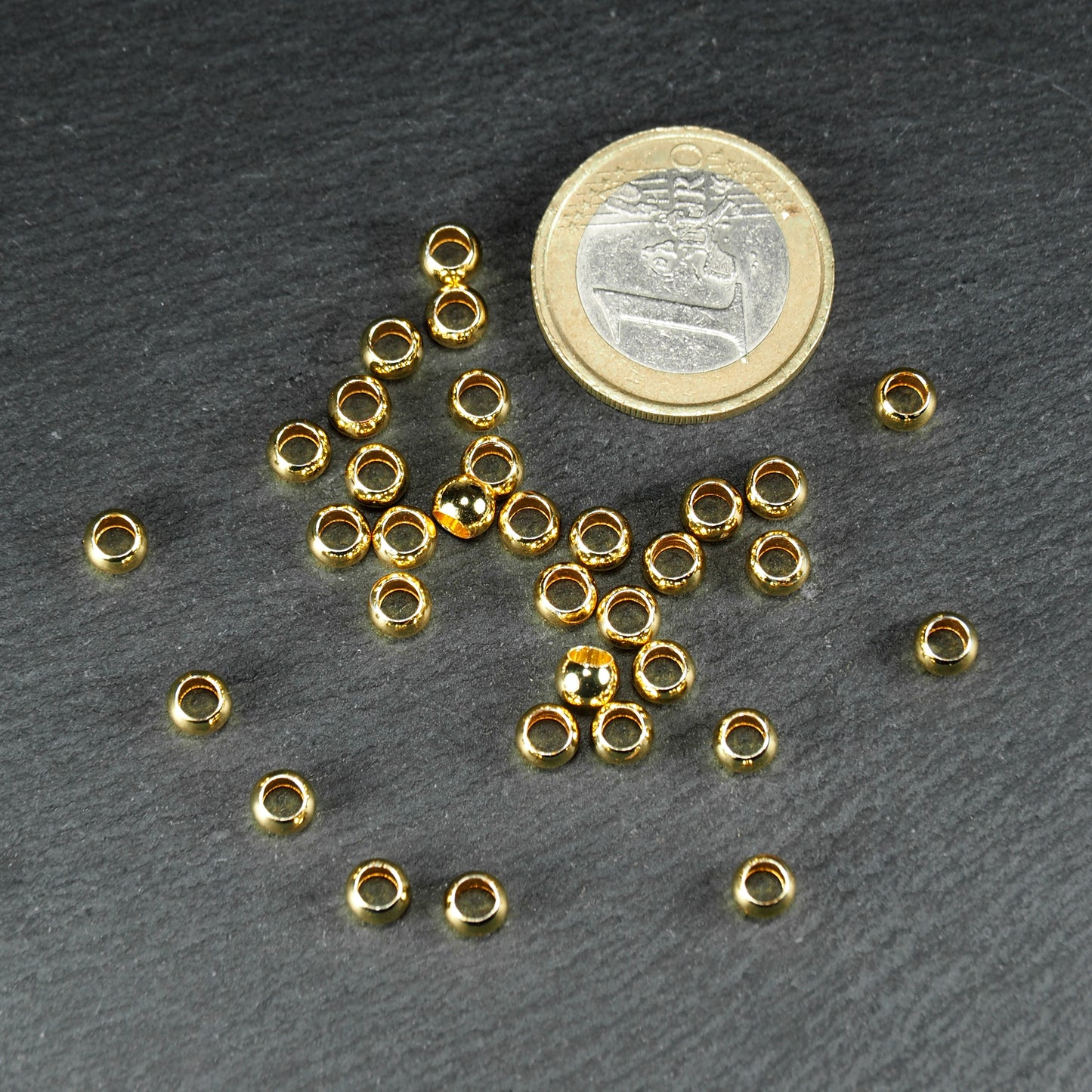 25 Perlen 5 mm schlicht rund glänzend, 10623