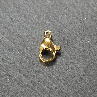 5 kleine Karabiner 10 x 6 mm, antik goldfarben, Verschluss, 10294