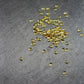 50 Mini Perlenkappen, schlicht, glatt, goldfarben, 10194