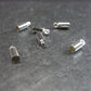 10 Endkappen rund für 2,4 mm Band, silberfarben, 10136