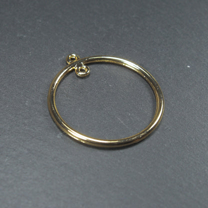 2 Anhänger Kreis, Creole, goldfarben, 10335