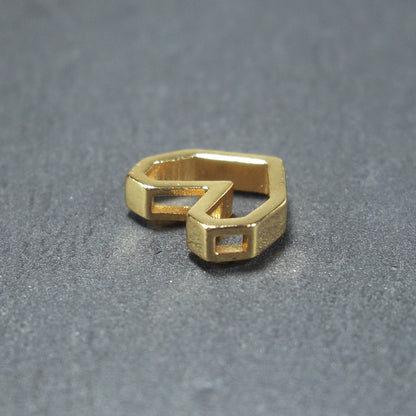 Anhänger Herz geometrisch, 14 Karat vergoldet