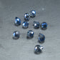 4 Tropfen Anhänger, Glas geschliffen, dunkelblau, Kristall, 10370
