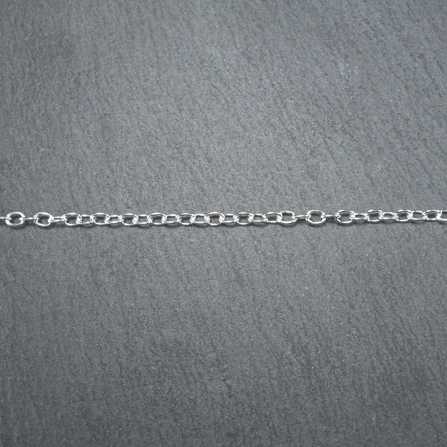 Ankerkette 2 mm, Eisen versilbert, Meterware, 10449