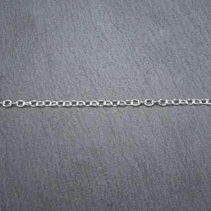 Ankerkette 2 mm, Eisen versilbert, Meterware, 10449