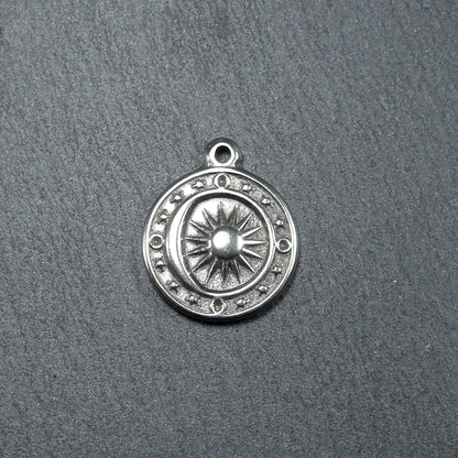 Anhänger Sonne, Mond und Sterne, Edelstahl, 10456