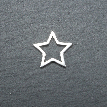 4 Stern Verbinder klein, Anhänger, Edelstahl, 10653