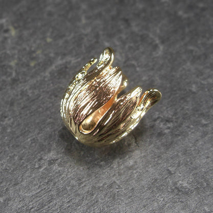 Perlenkappe/Anhänger Tulpe, Messing, 24 Karat vergoldet, Blüte, 10710