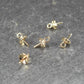 2 Perlenkappen, 5,4 mm, Messing, 24 Karat vergoldet, 10715