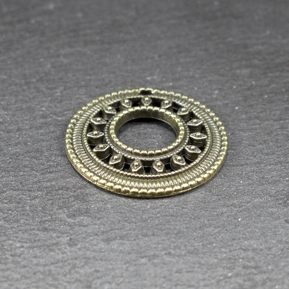 2 Anhänger Mandala, bronzefarben geschwärzt, 10863
