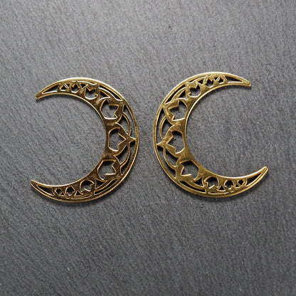Anhänger Mondsichel, Edelstahl vergoldet, 10890