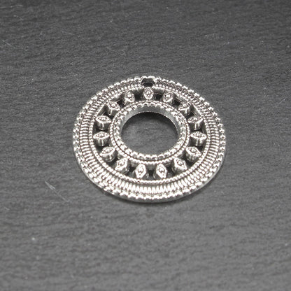 2 Anhänger Mandala, silberfarben geschwärzt, 10858