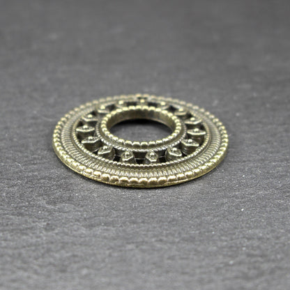 2 Anhänger Mandala, bronzefarben geschwärzt, 10863