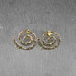 Ohrstecker Spirale, Messing, 24 Karat vergoldet, Hammerschlagoptik, 10870