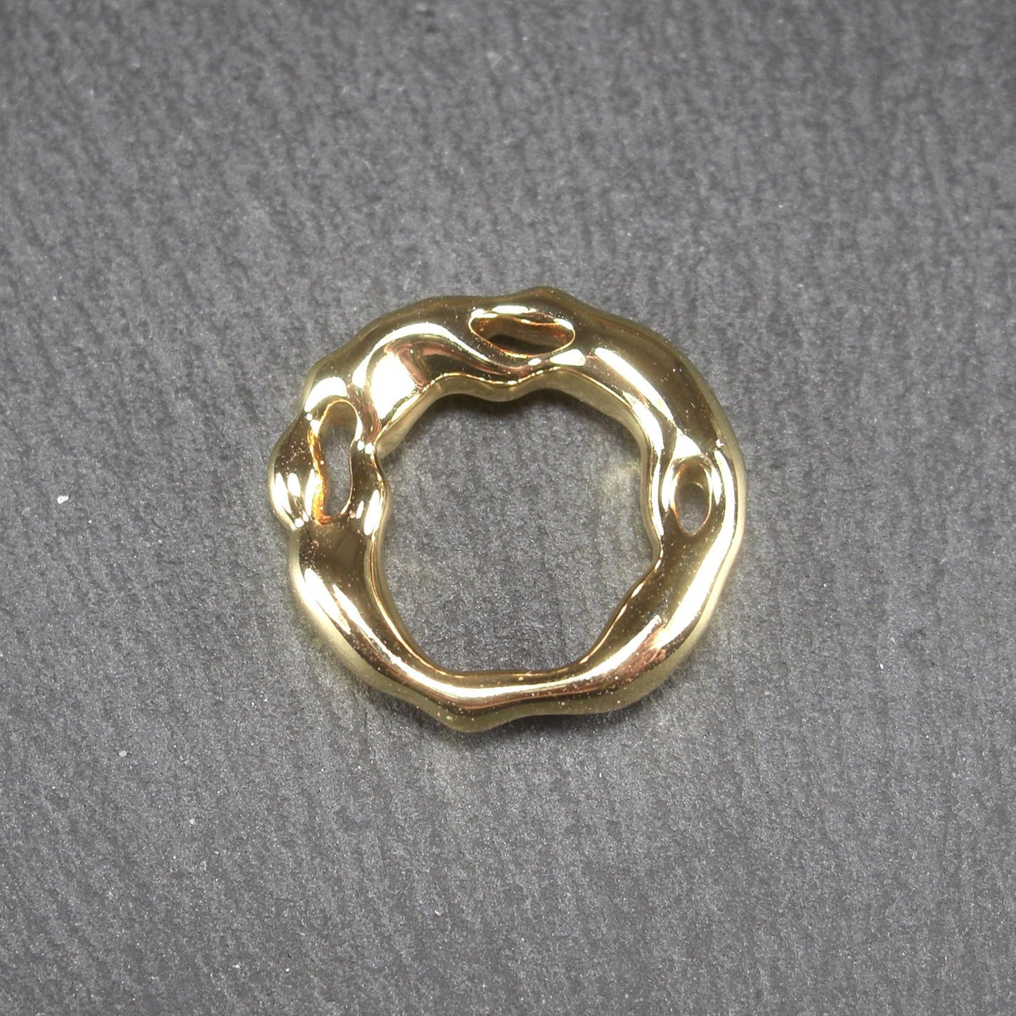 Anhänger Ring, Messing 24 Karat vergoldet, 10873