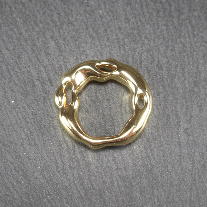 Anhänger Ring, Messing 24 Karat vergoldet, 10873