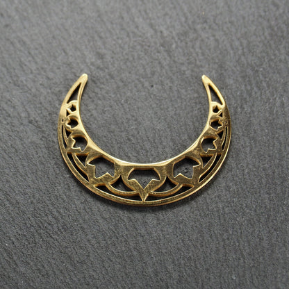 Anhänger Mondsichel, Edelstahl vergoldet, 10890