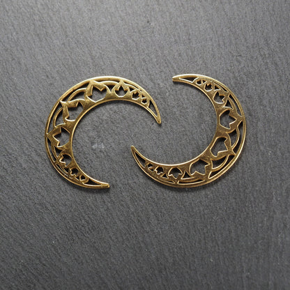 Anhänger Mondsichel, Edelstahl vergoldet, 10890
