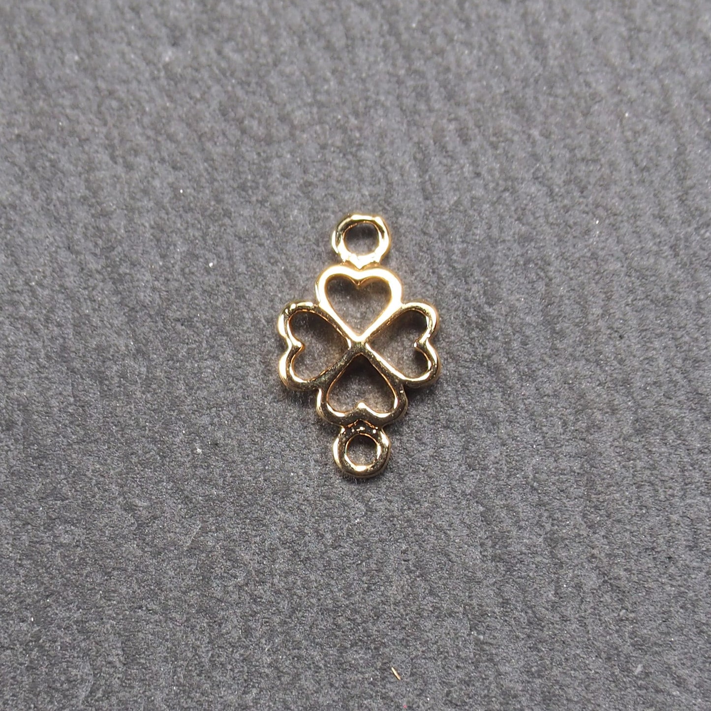2 Verbinder Kleeblatt, Messing, 24 Karat vergoldet, 10968