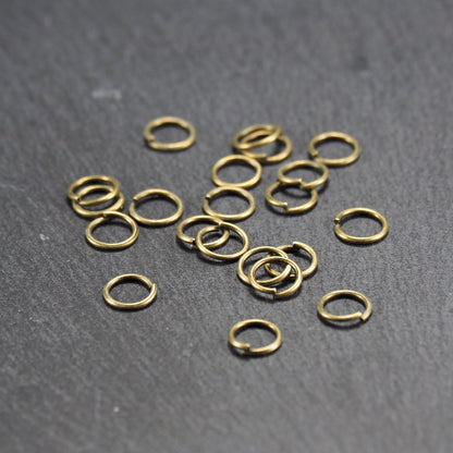 200 Binderinge 6 mm, bronzefarben, Eisen, 10980