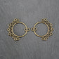 2 Chandelier Verbinder filigran, antik bronzefarben, 10862