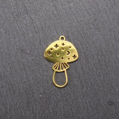 Anhänger Pilz, Edelstahl vergoldet, 10955