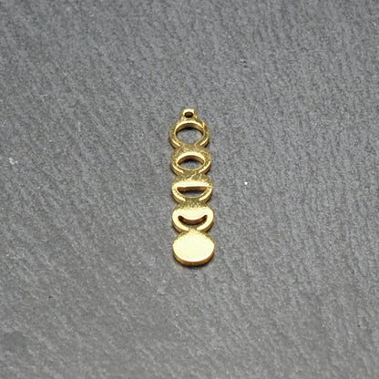 Anhänger Mondphasen, Edelstahl vergoldet, 10893