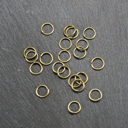200 Binderinge 6 mm, bronzefarben, Eisen, 10980