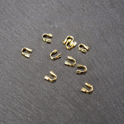 10 Drahtschutzbügel, Messing, 24 Karat vergoldet, 10934
