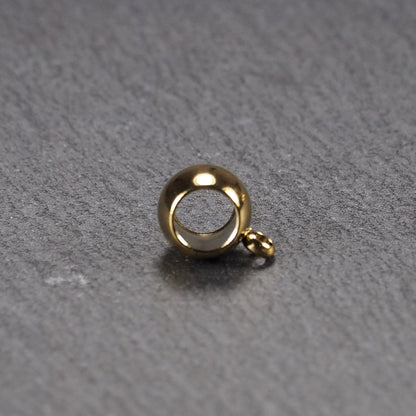 4 Anhängerösen 5 mm, Edelstahl 304 vergoldet, 10970
