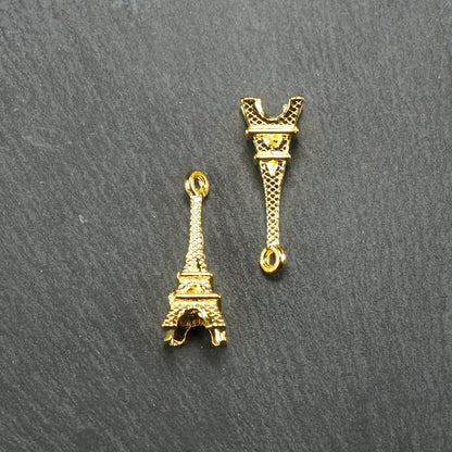 Zauberhafter, filigraner Eiffelturm Anhänger, goldfarben, dreidimensional, 10082