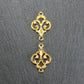 10 Verbinder filigranes Ornament, goldfarben, 10841