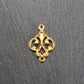 10 Verbinder filigranes Ornament, goldfarben, 10841
